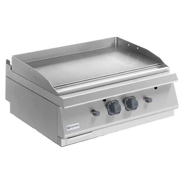 Gas-Grillplatte, Tischmodell, glatte verchromte Platte