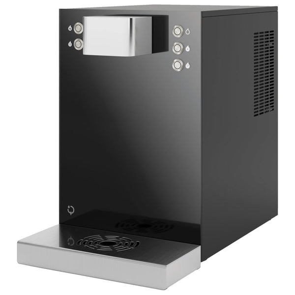Wasserspender 60 Liter/Stunde, Raumtemperatur (still)/gekühlt/mit Kohlensäure - Farbe schwarz