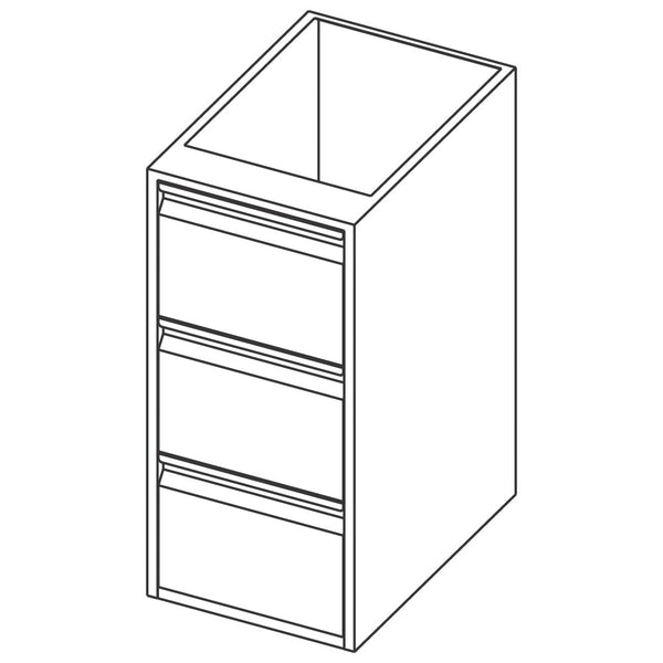 Unterbau mit 3 Schubladen, 600x690 mm