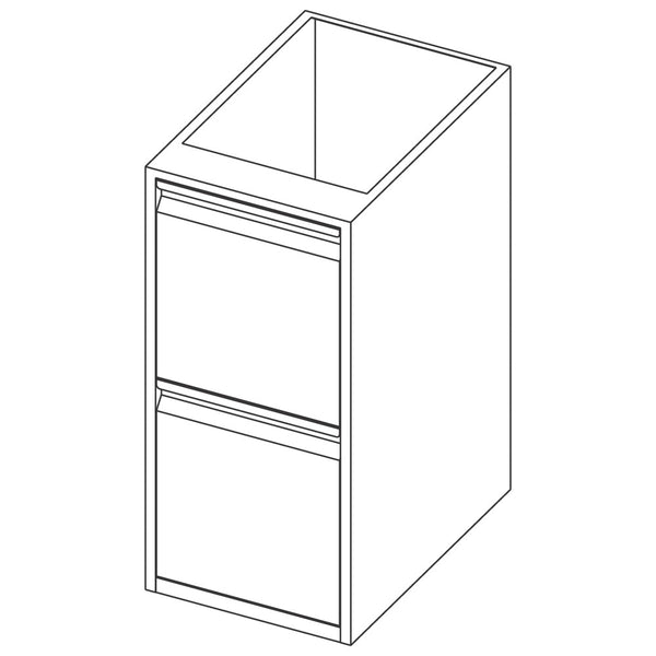 Unterbau mit 2 Schubladen, 400x690 mm