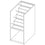 Offener Unterbau mit Flaschenhalterung, 800x690 mm
