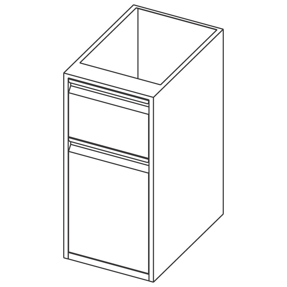 Unterbau mit Schublade und Flügeltür, 500x690 mm