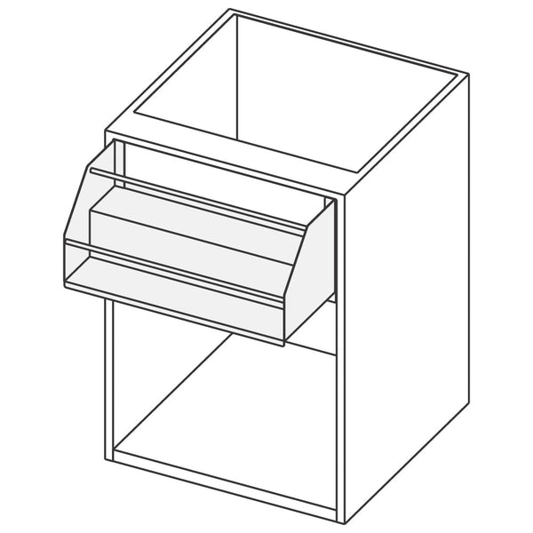 Offener Unterbau mit doppelter Flaschenhalterung, 1000x590 mm