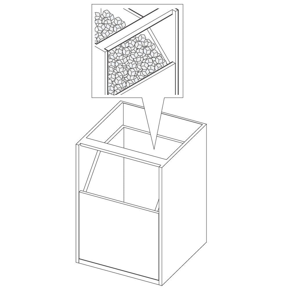 Unterbau mit Eisbehälter, 600x690 mm