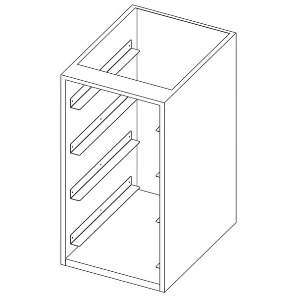 Offener Unterbau mit Einschüben für Gläserkörbe, 450x590 mm