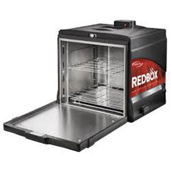 Isolierte Thermobox Redbox mit Batterie und Car-Docking Station für 10 Pizzen 33x33 cm