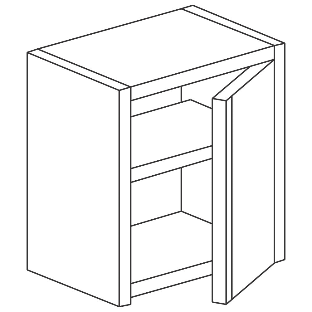 Wandhängeschrank mit Flügeltür und Zwischenboden, 500x400 mm