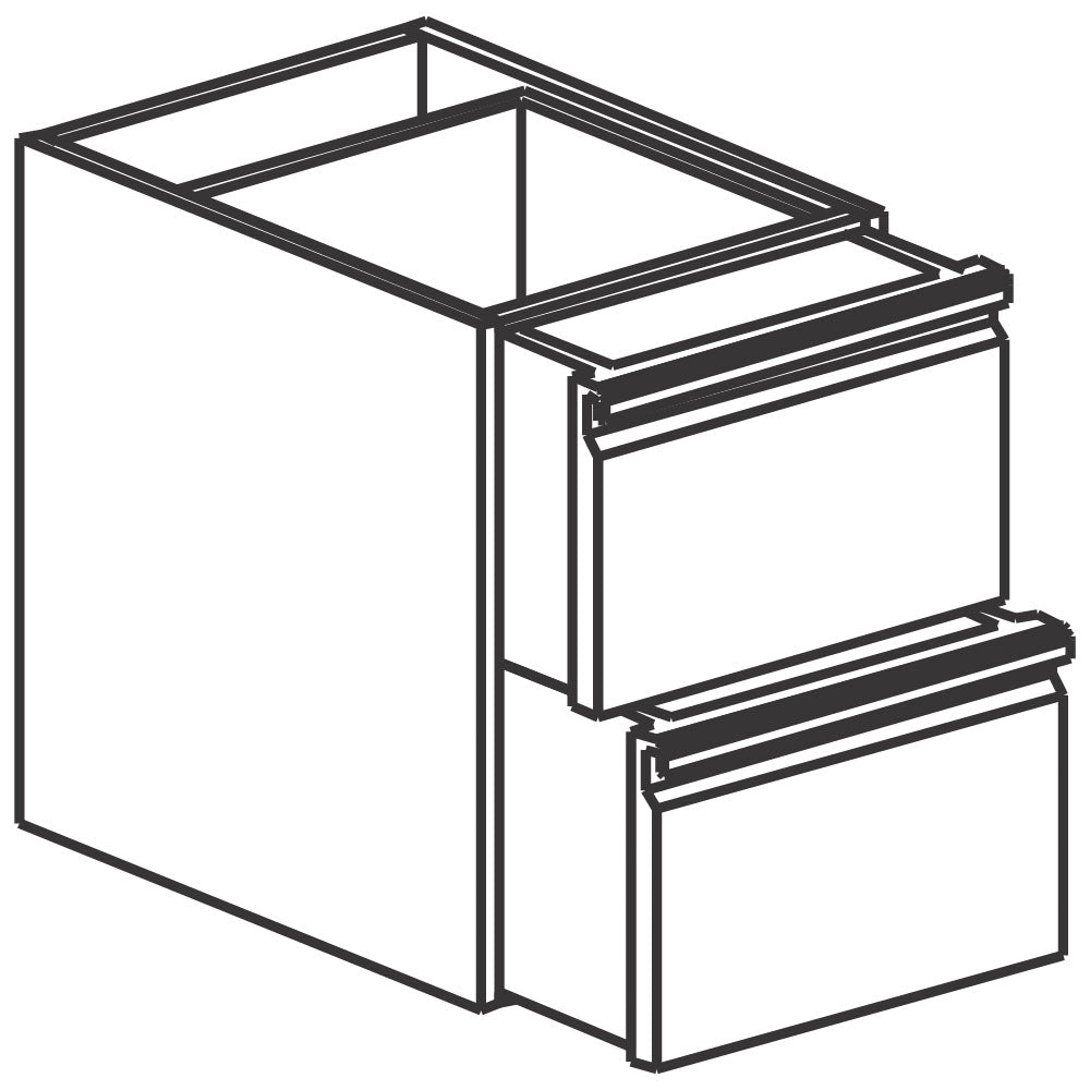 Schubladeneinheit mit 2 Laden, 400x640 mm