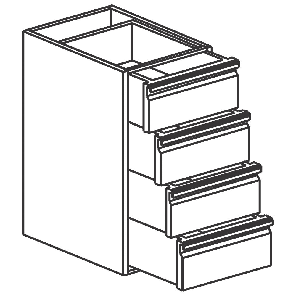 Schubladeneinheit mit 4 Laden, 400x640 mm