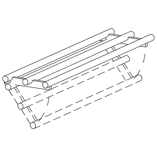 Klappbare gerade Tablettrutsche, rohrförmig, 2000 mm