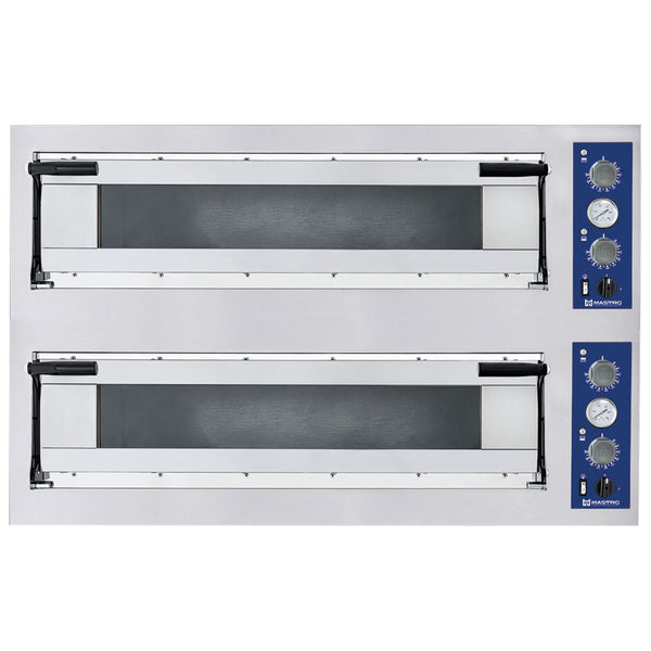 Elektro-Pizzaofen für 6+6 Pizzen ø 35 cm, mechanische Bedienung