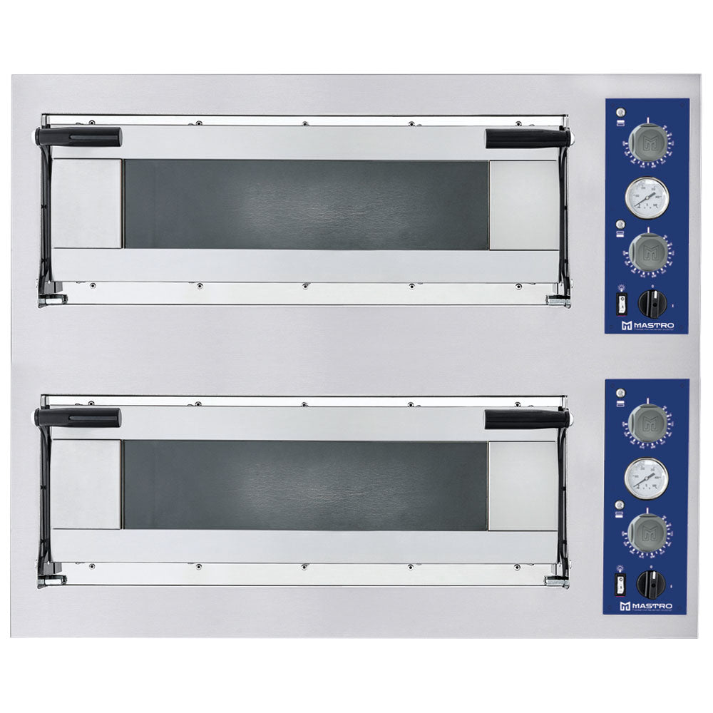 Elektro-Pizzaofen für 6+6 Pizzen ø 35 cm, mechanische Bedienung