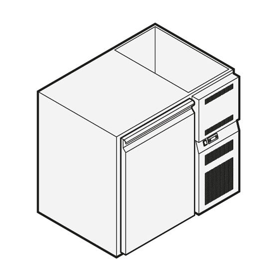 Getränkekühltheke mit 1 Tür mit Kühlwanne, 930x690 mm, +2°/+10°C