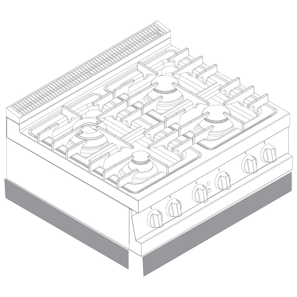 Sockelblende für 800 mm Modul - Auftischversion
