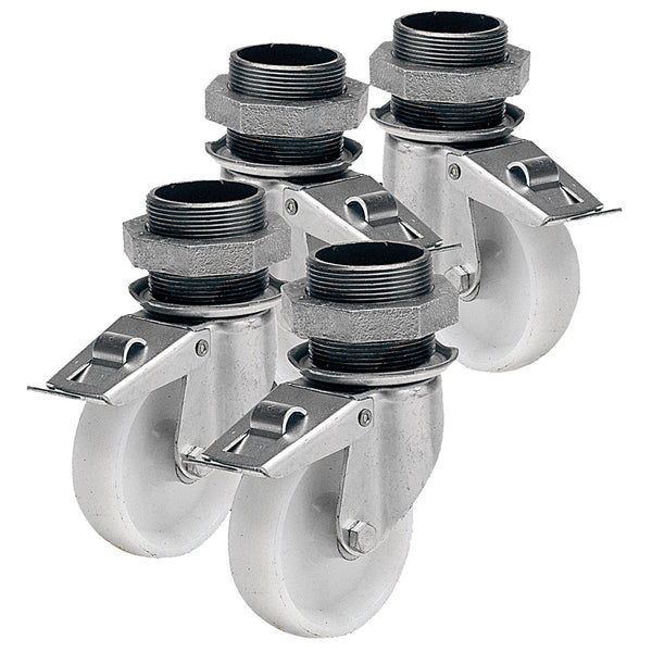 Set 2+2 Räder mit Bremse (spezielle Montage erforderlich)