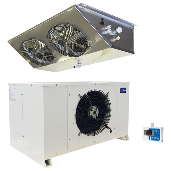 Split-Aggregat, +5°/-5°C, 47,29m³/19,53m³ (+32°C) mit Beleuchtung Entfernung 5 m