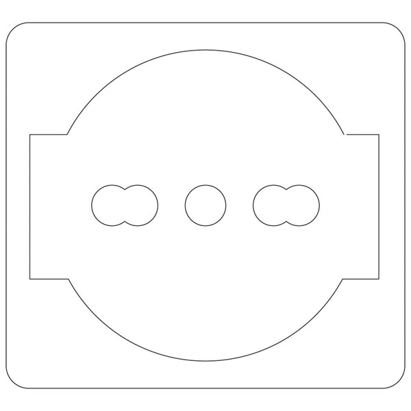 Schukostecker mit quadratischer Klappe IP44 für Frontblenden