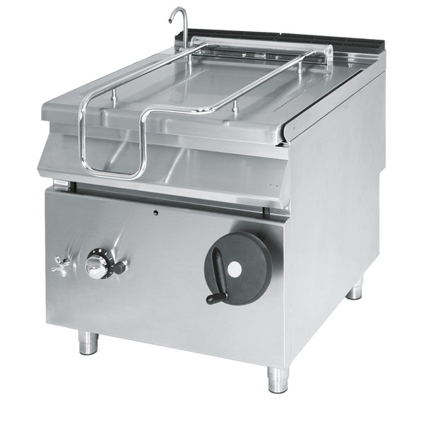 Gas-Kippbratpfanne, Kapazität 120 Liter, Edelstahl-Becken