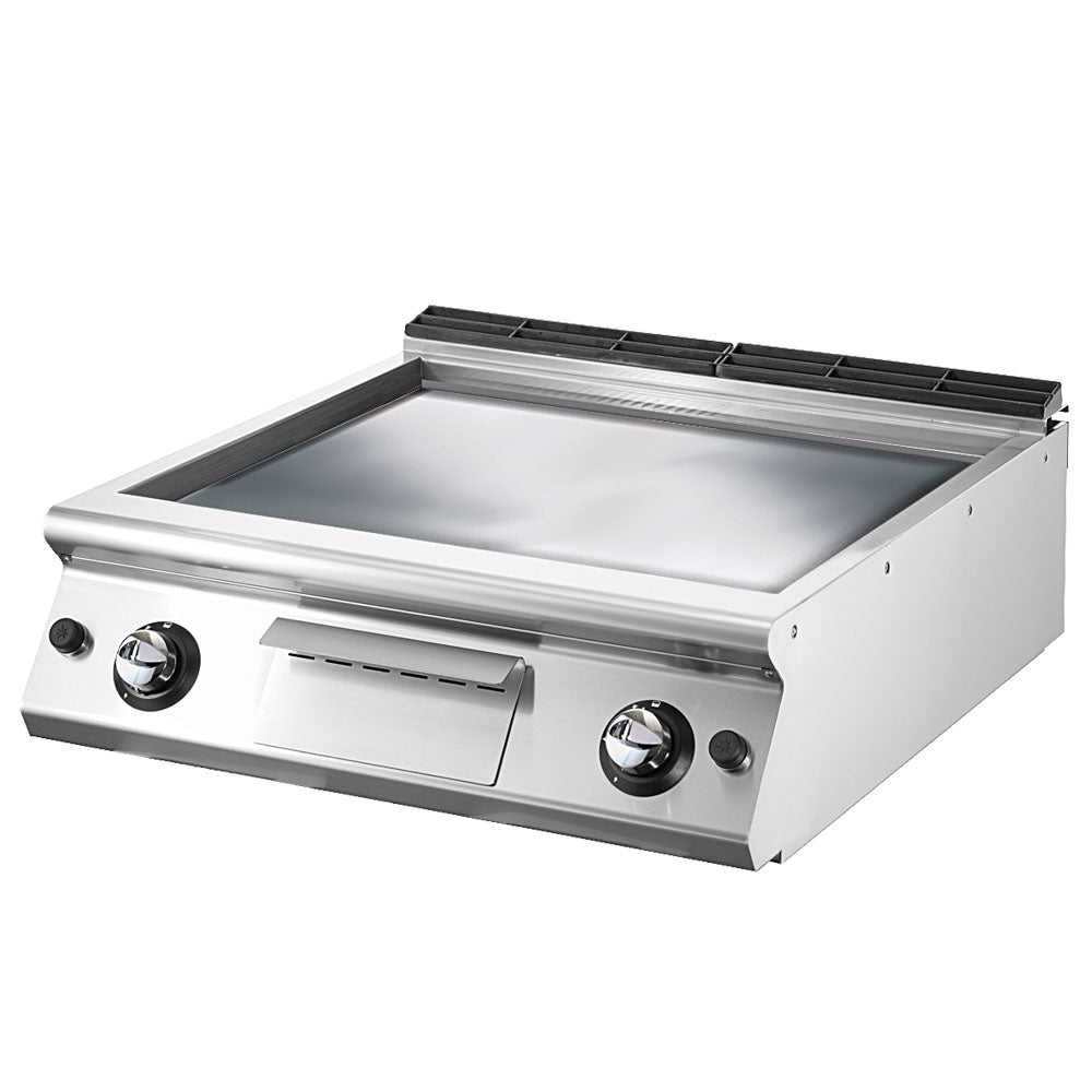 Gas-Grillplatte, Tischmodell, glatte verchromte Platte