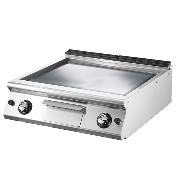 Gas-Grillplatte, Tischmodell, glatte verchromte Platte