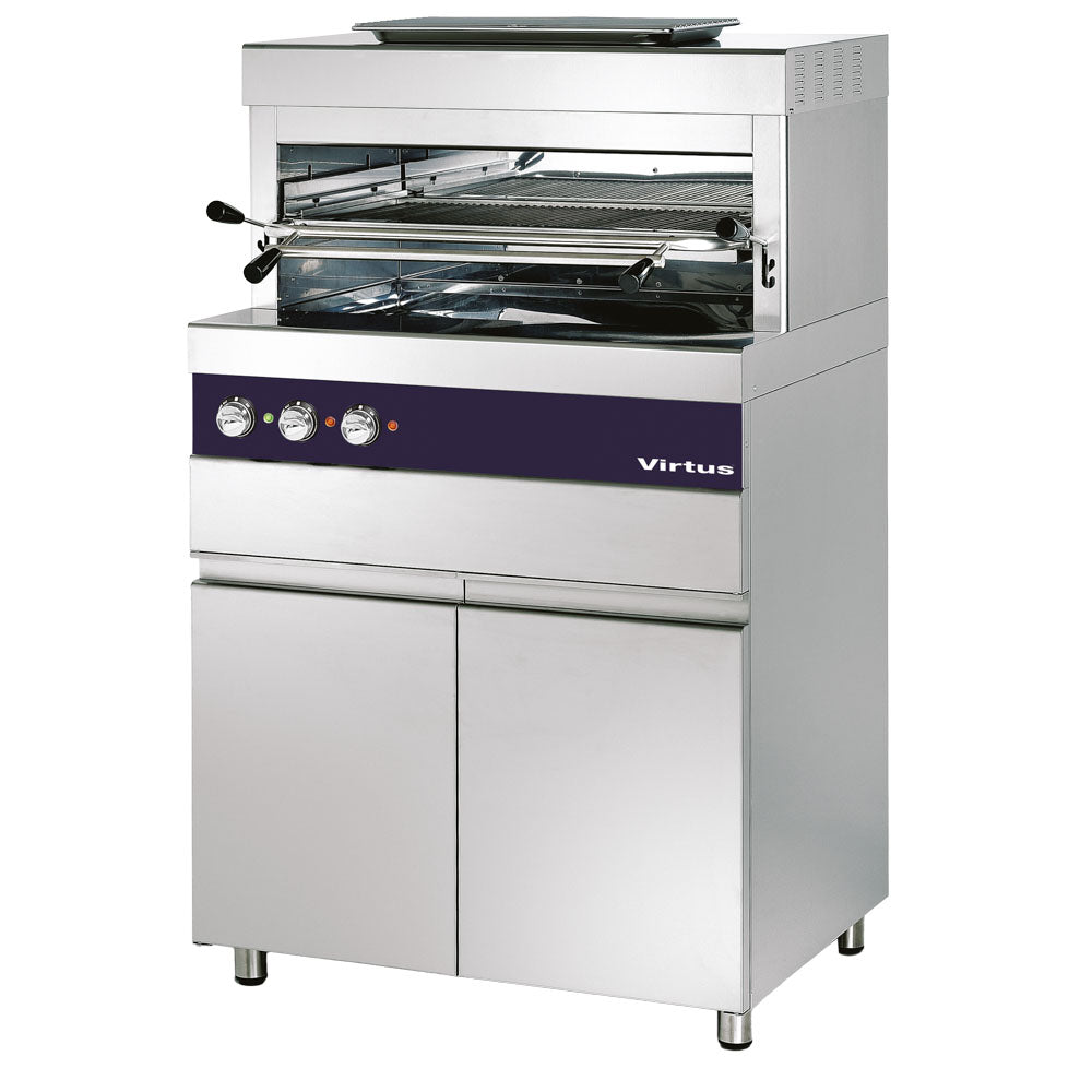Elektrogrill bis 800°C mit Grillrost 770x470 mm auf geschlossenem Untergestell