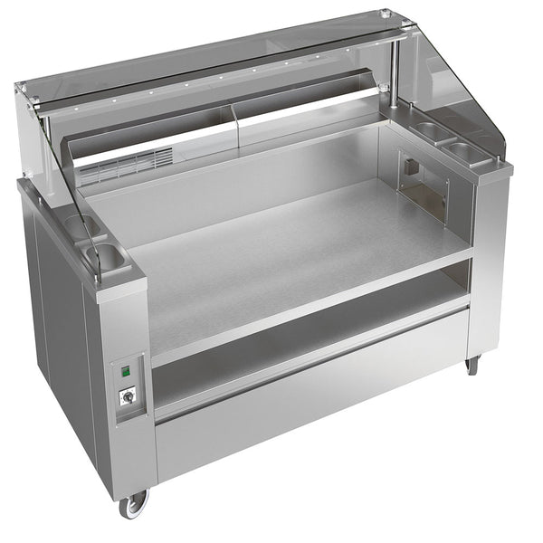 Mobile Pasta Station 1515 mm mit Nudelkocher 24 Liter und Abluftsystem