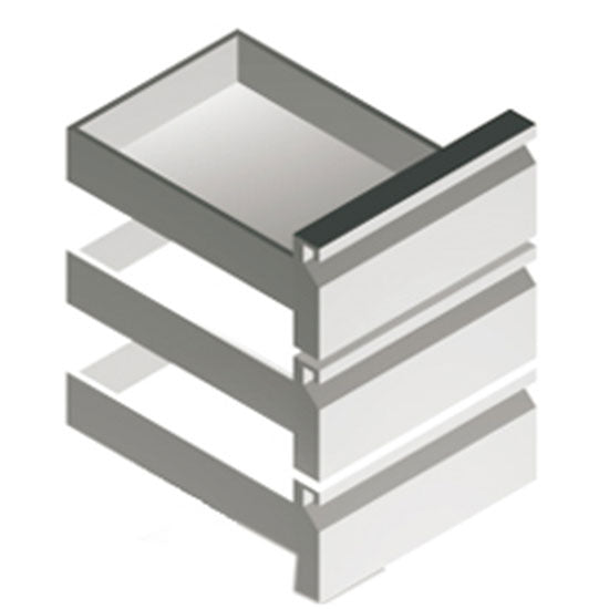 Schubladenkit GN 3x 1/3 für Kühltische mit Tiefe 700 mm