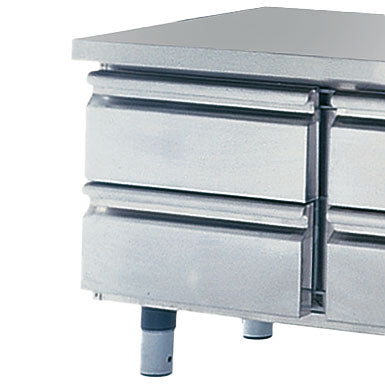 Schubladenkit 2x 1/2 für Kühlunterbauten 700 mm, H=100 mm