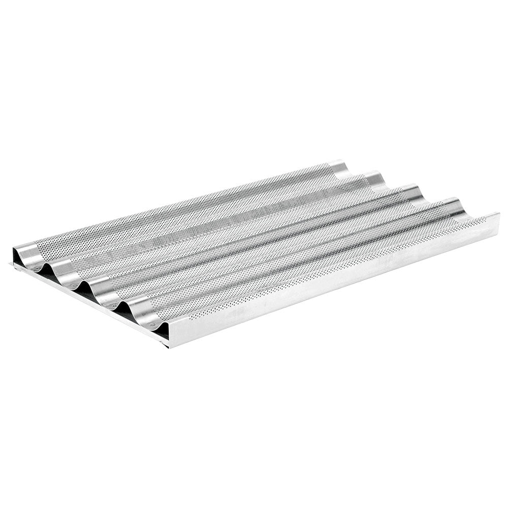 Perforiertes Aluminiumblech GN 1/1 für 4 Baguettes, silikoniert