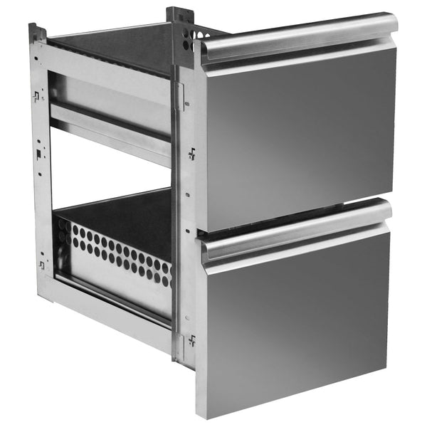 Schubladenkit mit soft self closing System 2x 1/2 für Kühltische 700 mm - Serie VIRTUS