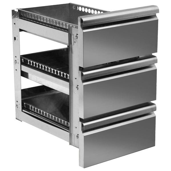 Schubladenkit mit soft self closing System 3x 1/3 für Kühltische 700 mm - Serie VIRTUS