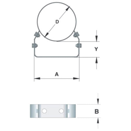 Edelstahl-Wandkonsolenhalter, ø 350 mm