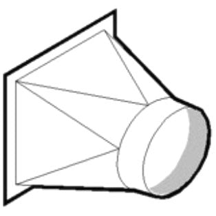 Quadratisches/rundes Verbindungselement, über 400x400 mm, bis 500x500 mm