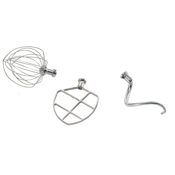 Zubehörset aus Edelstahl (Schneebesen, Spachtel, Knethaken) für 1977CS/S