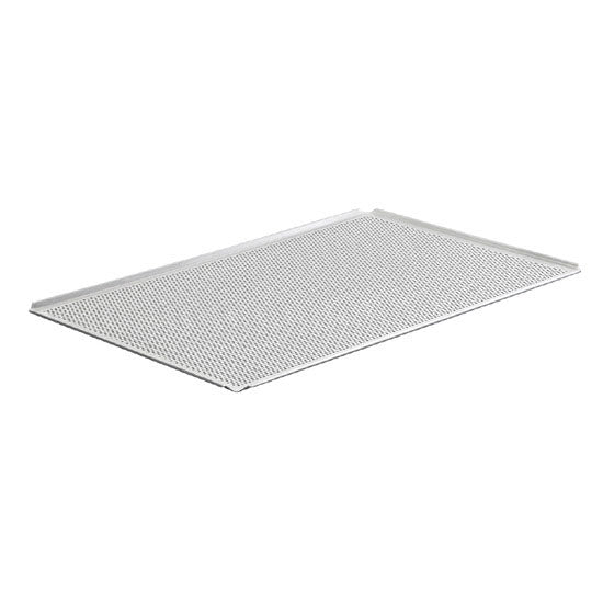 Backblech aus Aluminium unbeschichtet, GN 2/3 - 4 Seiten 45°, gelocht