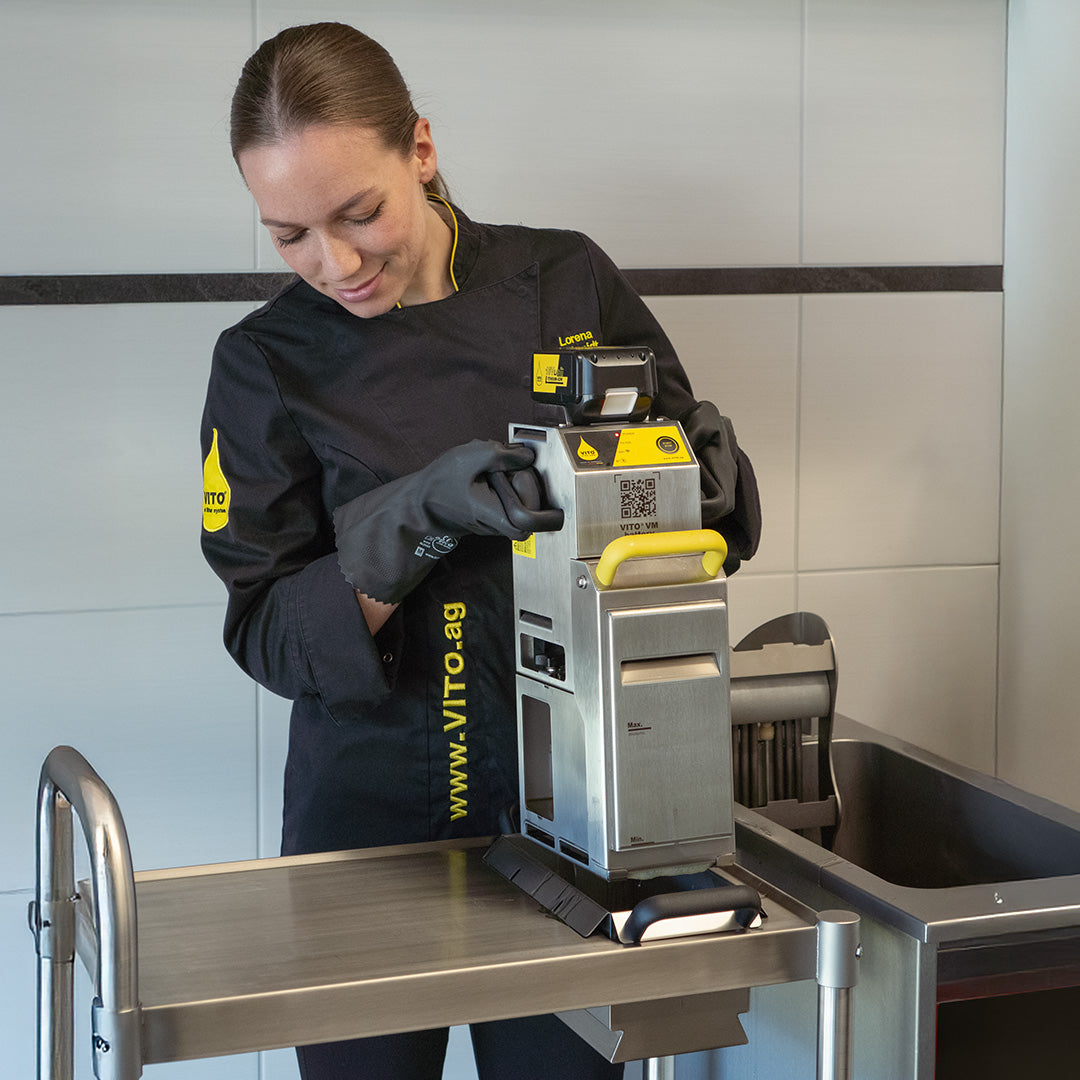 VITO VM battery Frittierölfilter, kabellos mit Akku, Ansicht 5