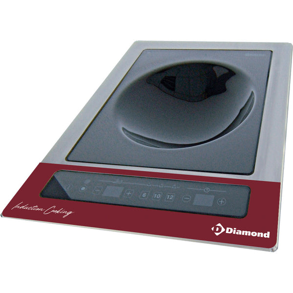 Diamond Induktionsplatte "WOK zum Einbauen" 6000 W-TRI, Touch-Tasten